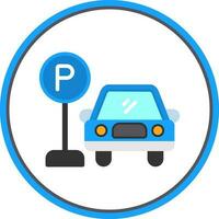 Car Parking Vector Icon Design