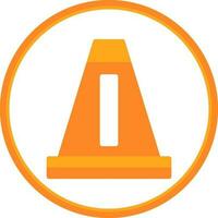 Traffic Cone Vector Icon Design
