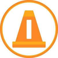 Traffic Cone Vector Icon Design