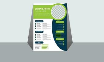 Professional and minimal resume design template vector