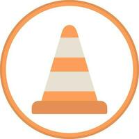 Traffic Cone Vector Icon Design