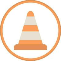 Traffic Cone Vector Icon Design