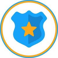 Police Badge Vector Icon Design