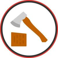 Wood Axe Vector Icon Design