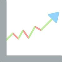 Line Graph Vector Icon Design