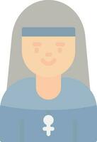 Nun Vector Icon Design