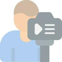Camera Man Vector Icon Design