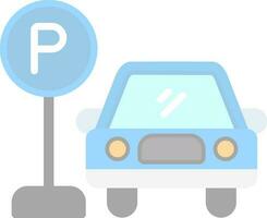 Car Parking Vector Icon Design