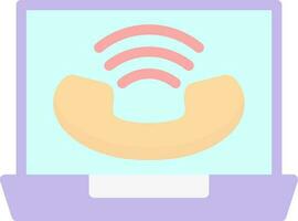 Online Call Vector Icon Design