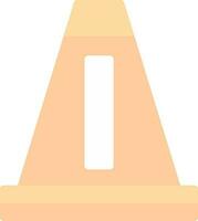 Traffic Cone Vector Icon Design