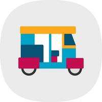 diseño de icono de vector de rickshaw