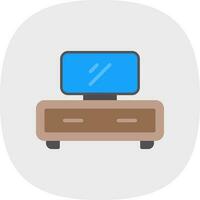 Tv Table Vector Icon Design