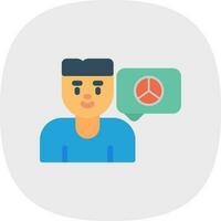 Peace Chat Vector Icon Design