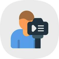 Camera Man Vector Icon Design