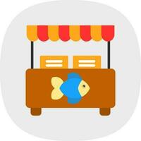 Fish Market Vector Icon Design