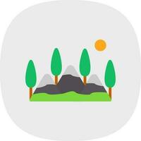 Hills Vector Icon Design