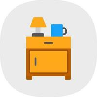 Bedside Table Vector Icon Design