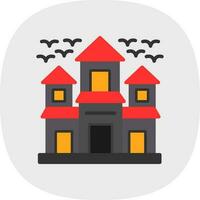 diseño de icono de vector de casa embrujada