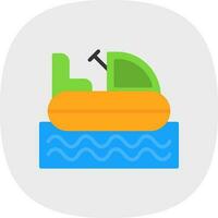 Bumper Boat Vector Icon Design