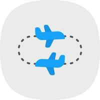 Round Trip Vector Icon Design