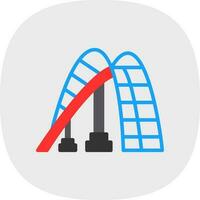 Roller Coaster Vector Icon Design