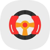 Steering Wheel Vector Icon Design