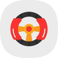 Steering Wheel Vector Icon Design