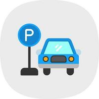 Car Parking Vector Icon Design