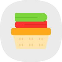 Laundry Basket Vector Icon Design