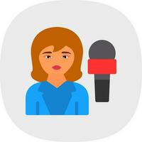 Reporter Vector Icon Design