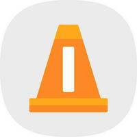 Traffic Cone Vector Icon Design