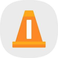 Traffic Cone Vector Icon Design