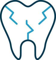 Broken Tooth Vector Icon Design