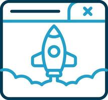 Rocket Launch Vector Icon Design