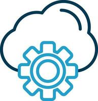 Cloud Settings Vector Icon Design