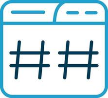 Hastag Vector Icon Design