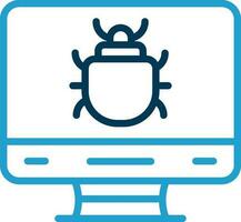 Computer Bug Vector Icon Design