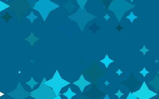 Light BLUE vector cover with small and big stars.