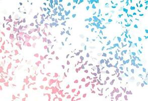 Light blue, red vector background with abstract forms.