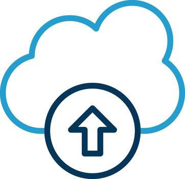 Cloud Upload Vector Icon Design