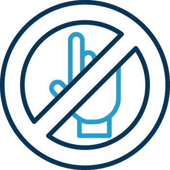 Do Not Touch Vector Icon Design