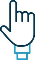 Two Fingers Vector Icon Design