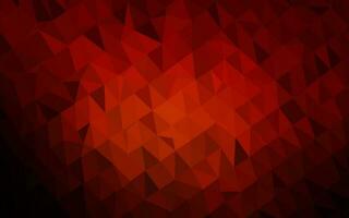 Dark Red vector shining triangular pattern.