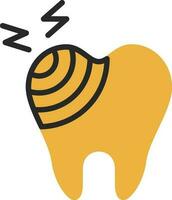 Broken Tooth Vector Icon Design