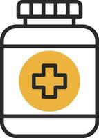 Pills Bottle Vector Icon Design
