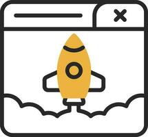 Rocket Launch Vector Icon Design