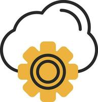 Cloud Settings Vector Icon Design