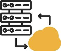 Cloud Server Vector Icon Design