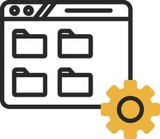 Folder Management Vector Icon Design