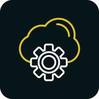 Cloud Settings Vector Icon Design